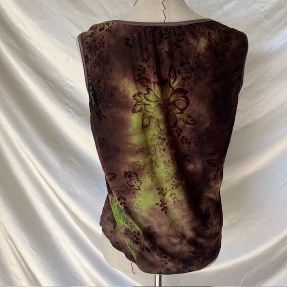 Sami Jo brown and green floral top - Picture 6 of 7